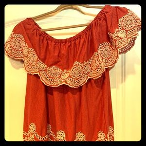 Off shoulder top, large maybe worn once